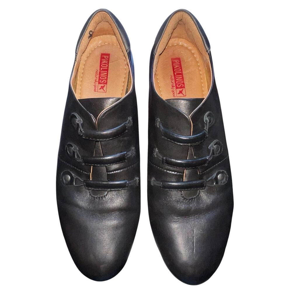 Pikolinos Black Leather Loafers slip-on